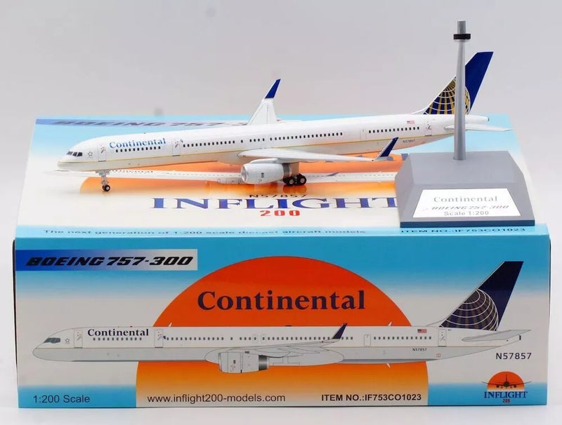 IF753CO1023 | InFlight200 1:200 | Boeing 757-324 Continental Airlines N57857 with stand