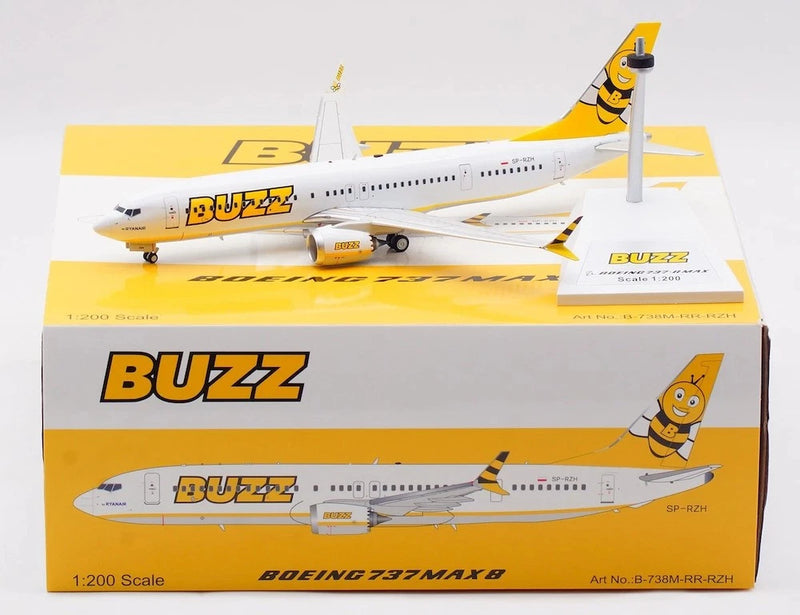 B-738M-RR-RZH  | Blue Box 1:200 | Boeing 737-8 Max 200 - Buzz SP-RZH