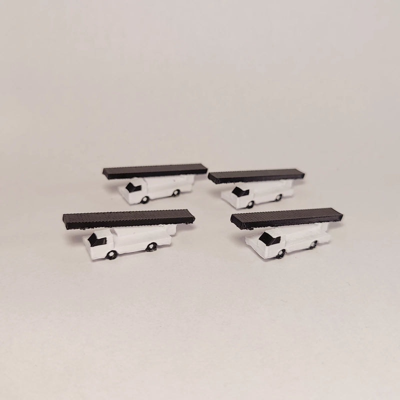 AG-BAGLOADER | AvGeek Models 1:200 | 4x White Narrowbody BELT BAG LOADERS GSE Airport Vehicles Models 1:200 Scale