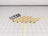 AG-ULDTRAILERS | Airport Accessories 1:400 | 6x White TUG & DOLLY ULD CARGO TRAILERS Airport GSE Vehicle Models 1:400 Scale