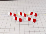 AG-FENCEBLAST | AvGeek Models 1:400 | 20x Red & White AIRCRAFT JET BLAST FENCES Airport Taxiway Models 1:400 Scale