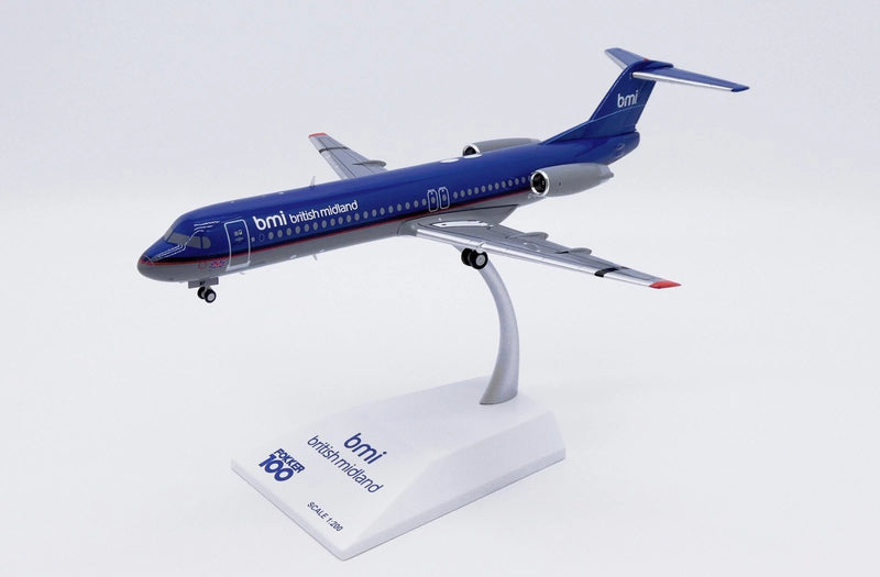 XX20303 | JC Wings 1:200 | Fokker 100 British Midland G-BXWF (with stand)