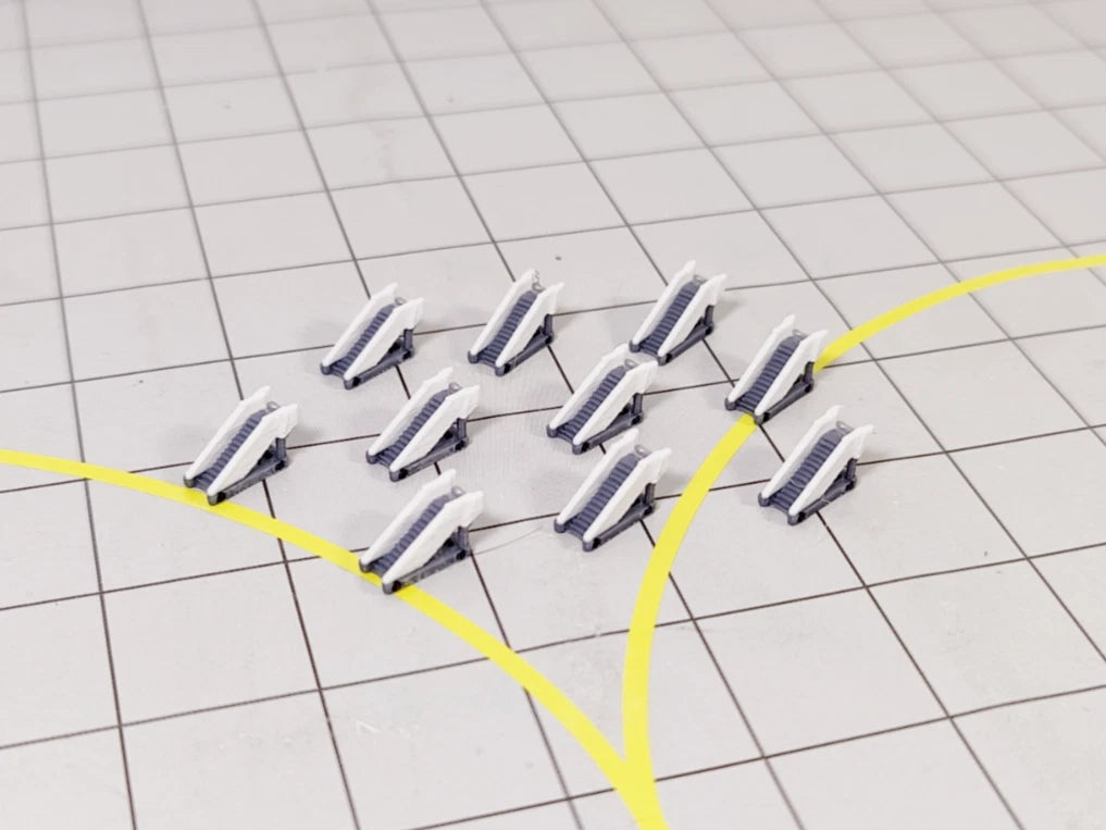 AG-REGIONALSTAIRS | AvGeek Models 1:400 | 10x White REGIONAL AIRCRAFT STAIRS Airport GSE Vehicles 1:400 Scale Diorama