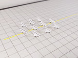 AG-AIRCRAFTSTAIRS | AvGeek Models 1:400 | 10x White Narrowbody AIRCRAFT STAIRS Airport GSE Vehicles 1:400 Scale Diorama