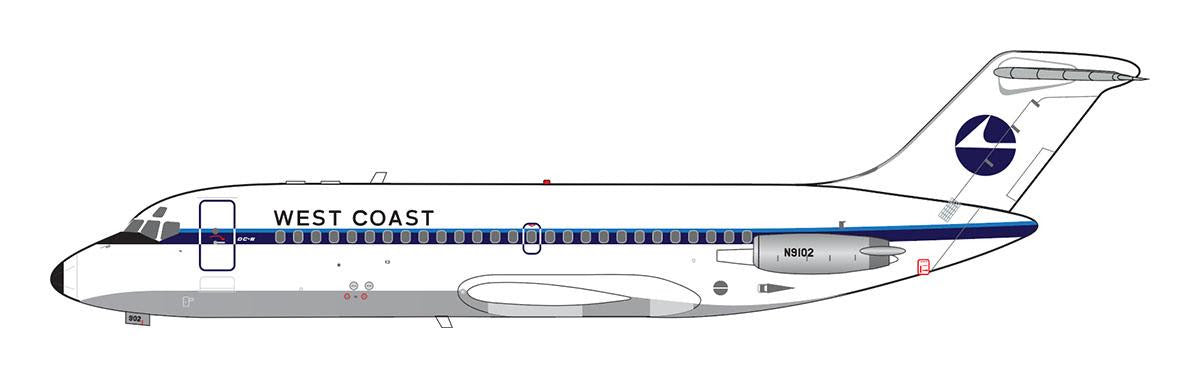 400014 | V1:400 Models | McDonnell Douglas DC-9-15 West Coast Airlines N9102 | is due October 2026