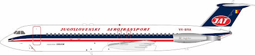 IF111JA0525 | InFlight200 | BAC 111 JAT - Yugoslav Airlines YR-BRA with stand | is due October 2025