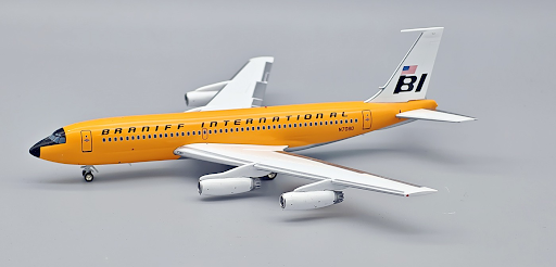 IF720BN0925 | Inflight200 | Boeing 720-027 Super Jet BRANIFF 720 N7080 – Orange with stand | is due March 2026