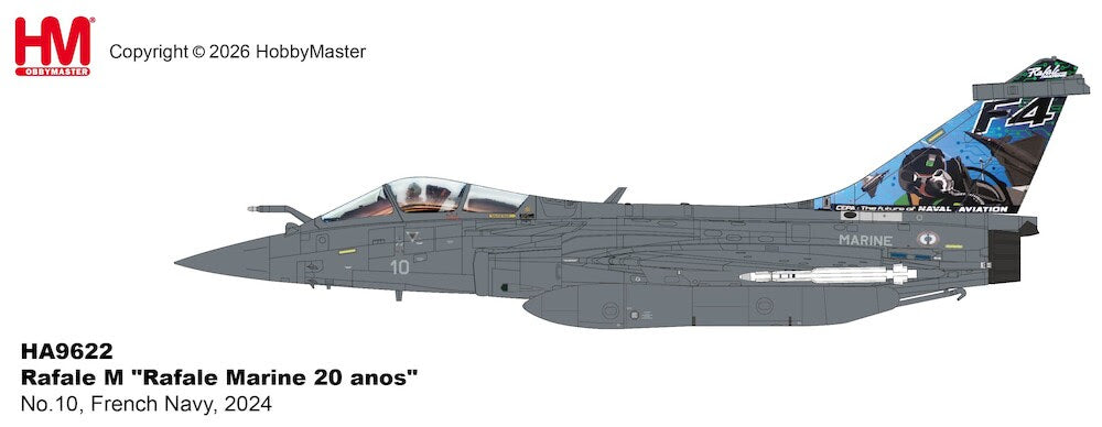 HA9622 | Hobby Master Military 1:72 | Hobbymaster 1/72nd scale Rafale M “Rafale Marine 20 anos” No.10, French Navy, 2024