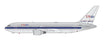 Die-cast metal model of a Boeing 767-200ER aircraft in USAir Piedmont Hybrid livery.