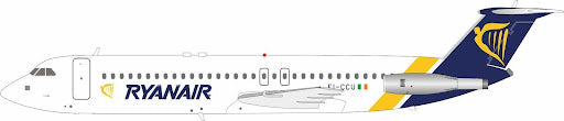 B-111-RYAN-CU | Blue Box 1:200 | Ryanair BAC 111-531FS One-Eleven EI-CCU with stand