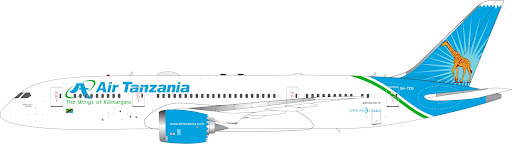 RM78801 | Retro Models 1:200 | Boeing 787-8 Dreamliner Air Tanzania 5H-TCG with stand | is due December 2024