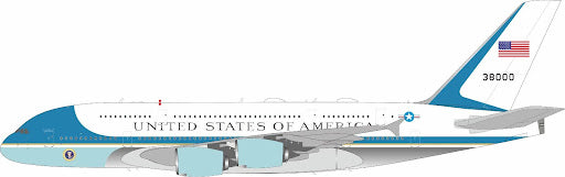 B-380-USAF | Blue Box 1:200 | Airbus A380 Air Force One 38000 with stand | is due January 2026