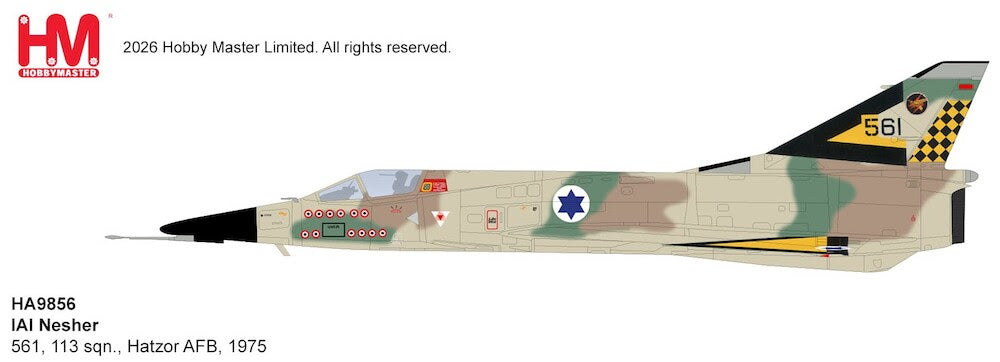 HA9856 | Hobby Master Military 1:72 | Hobbymaster 1/72nd scale IAI Nesher 561, 113 sqn., Hatzor AFB, 1975