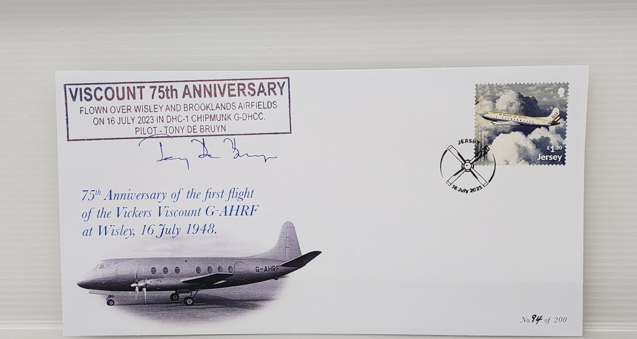 VISPOST1 |  Miscellaneous | Ltd Edition Vickers Viscount 75th Anniversary 'British Air Ferries G-APIM' Postal Cover