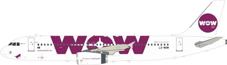 JF-A320-008 | JFox Models 1:200 | Airbus A320-232 WOW Air LZ-WOW (with stand)