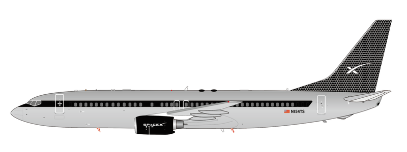 XX20558 | JC Wings 1:200 | Boeing 737-800 SpaceX N154TS | was due December 2024